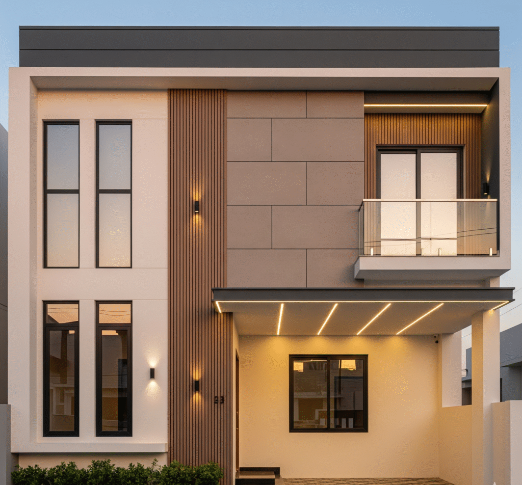 5 Marla modern house elevation