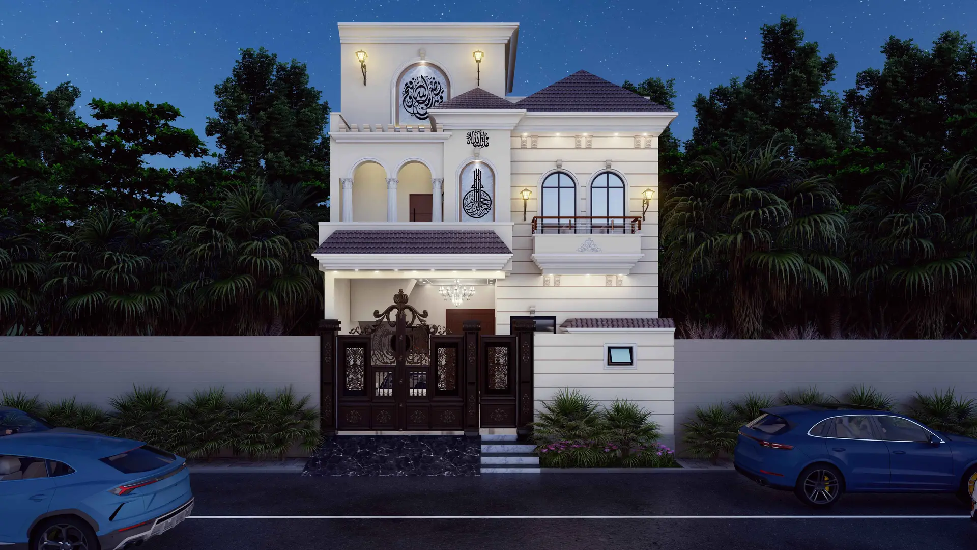 5 Marla House Spanish Front Elevation