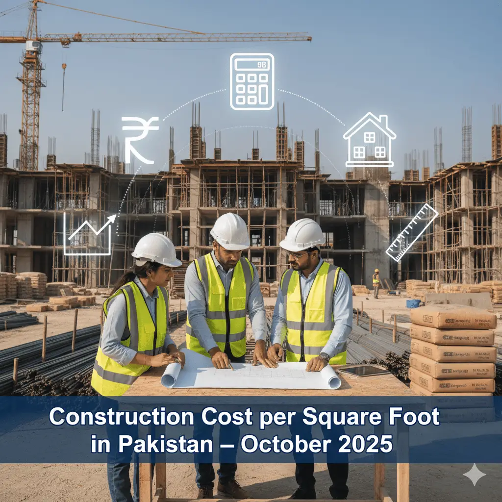 Construction cost per square foot in Pakistan.