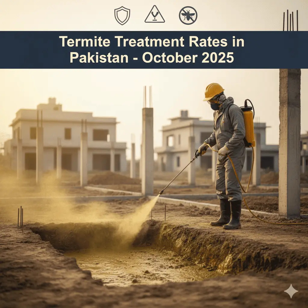 Termite Treatment Rates in Pakistan (October 2025) – Anti-Termite Chemical Prices & Services