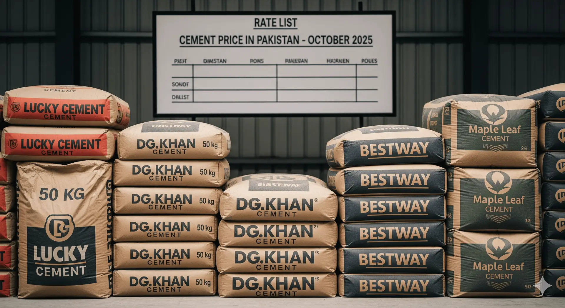 Cement Prices in Pakistan