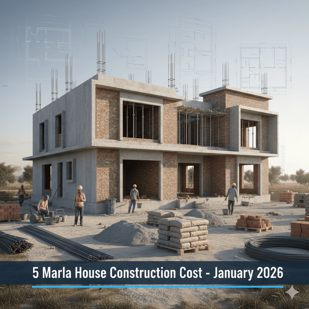 ''5 Marla House Construction Cost in Pakistan in January 2026''