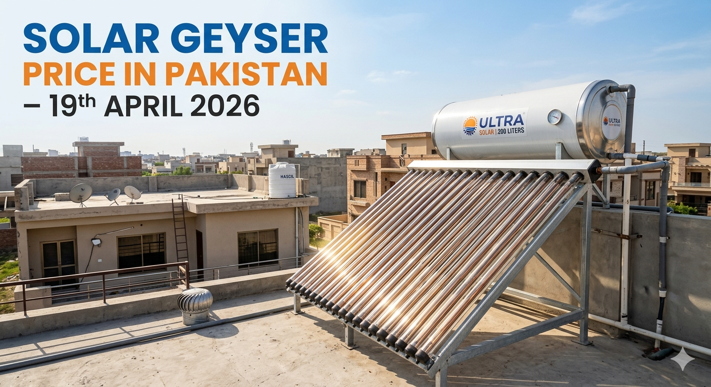 "Solar Geyser Price in Pakistan 19th April 2026"