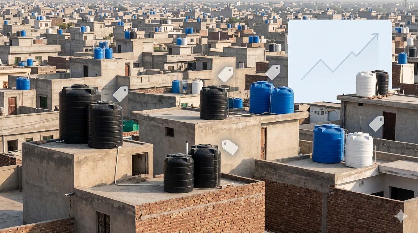 "water tank price in pakistan 12 april in 2026"