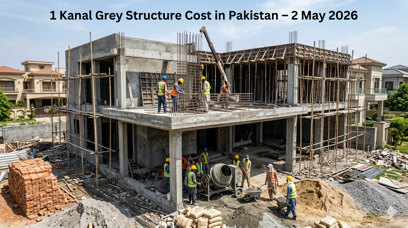 "1 Kanal Grey Structure Cost in Pakistan 2 May 2026"