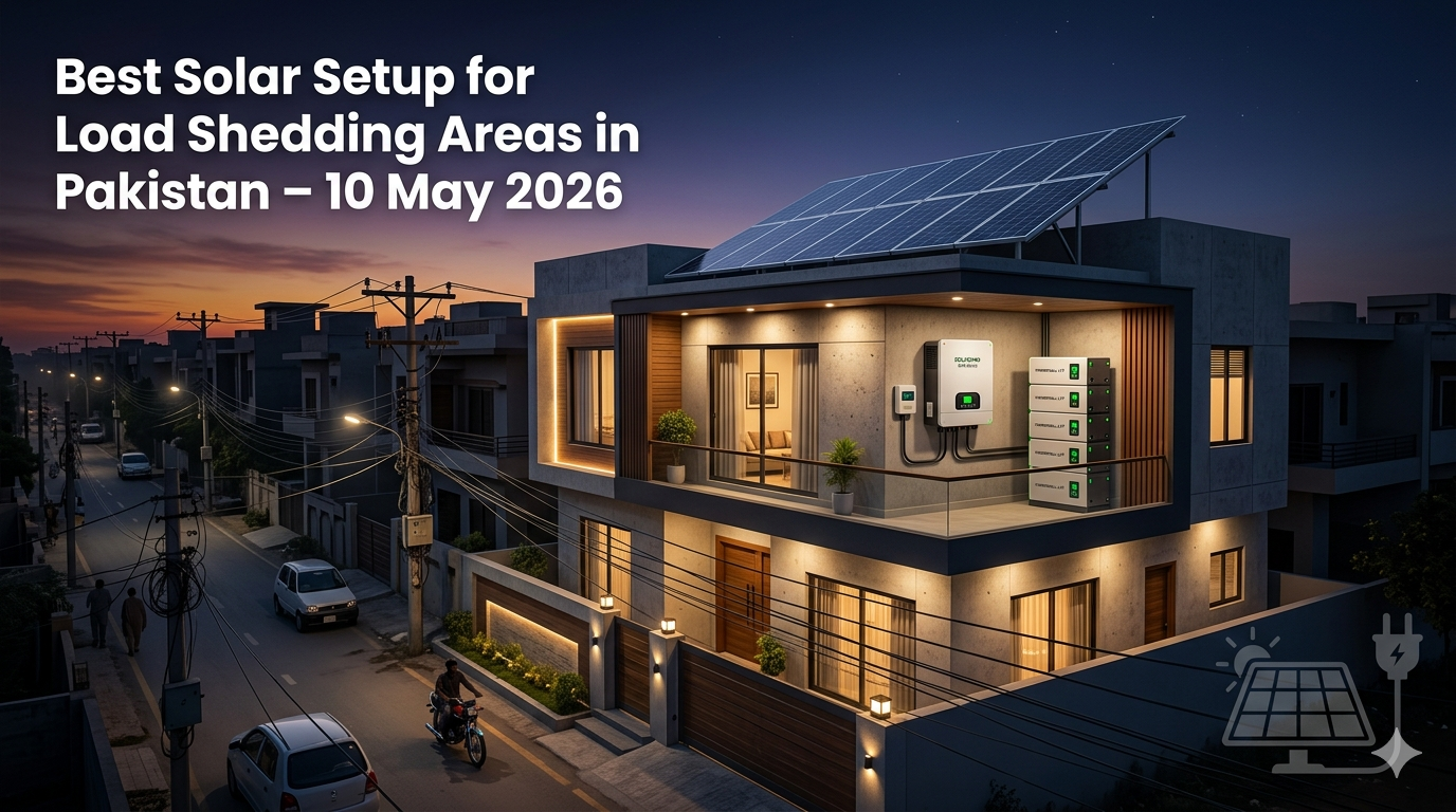 "Best Solar Setup for Load Shedding Areasin Pakistan 10 May 2026"