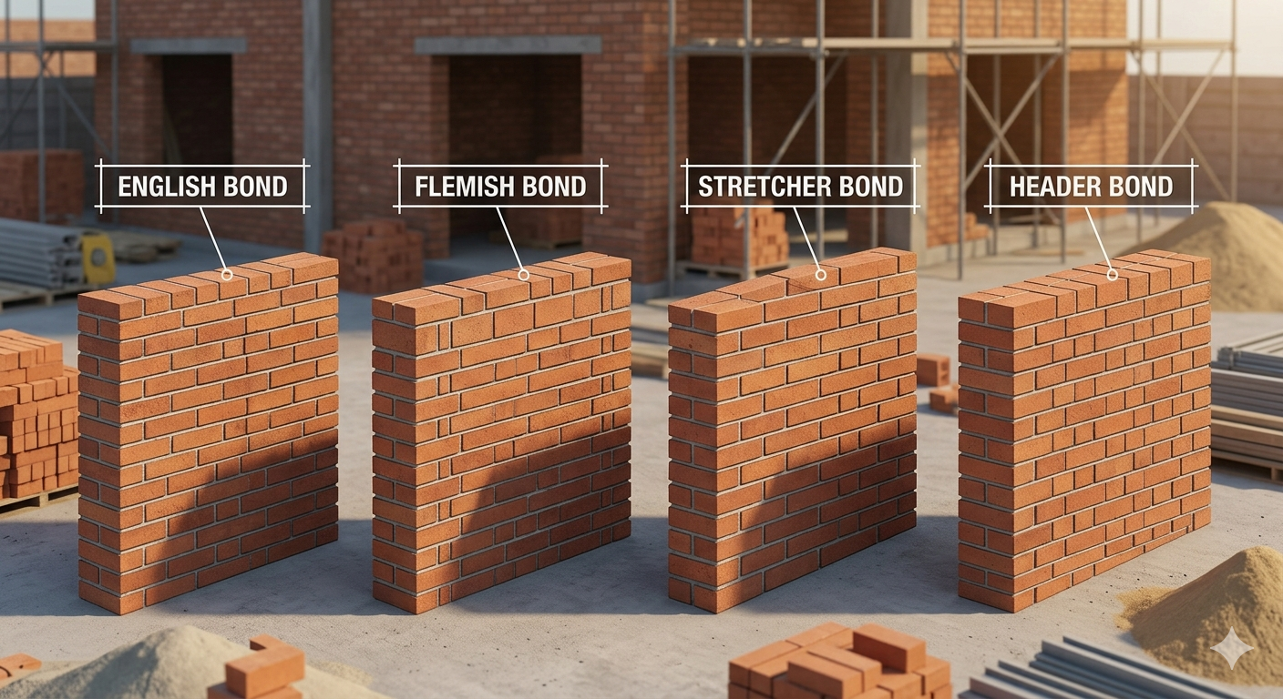 "Bricks Bond Types Used in Pakistan 15th May 2026"