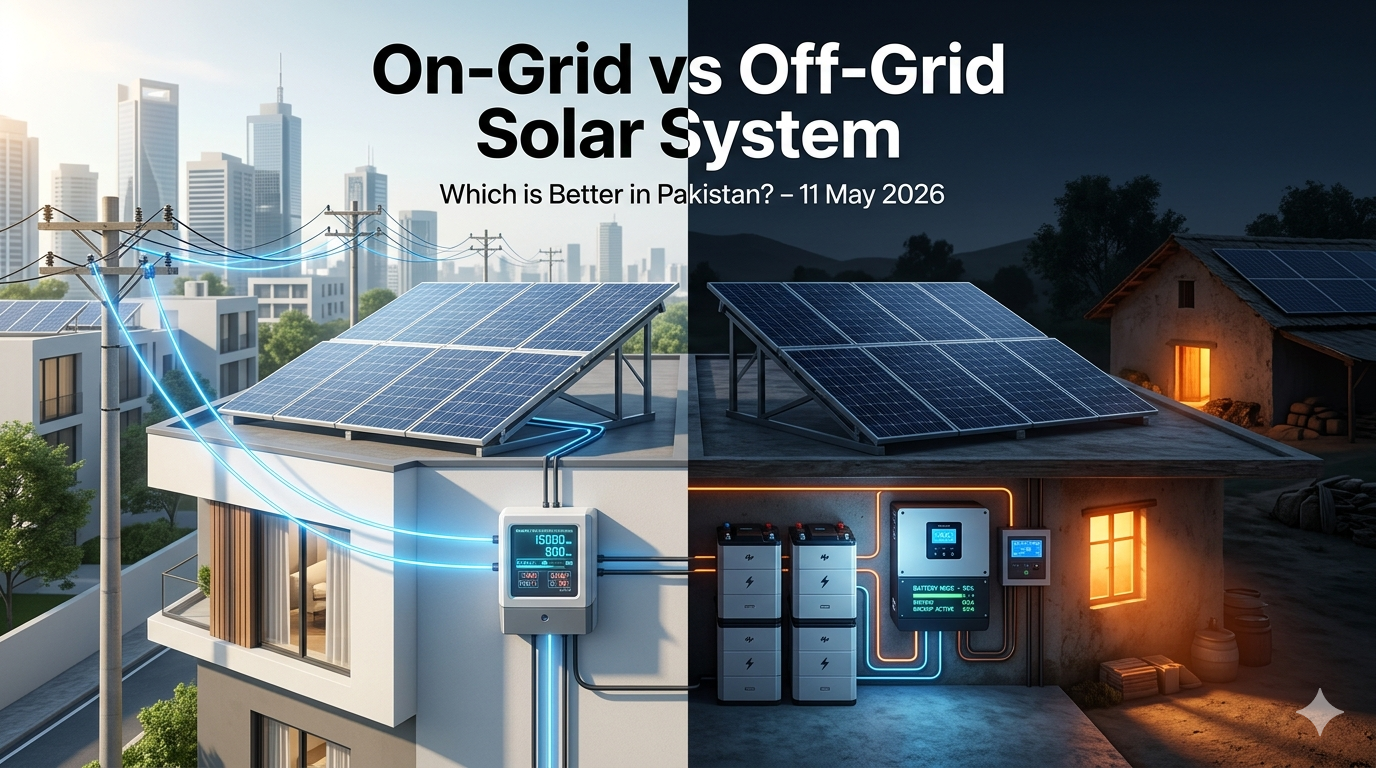 "On-Grid vs off-Grid Solar System-Which is Better in Pakistan 11 May 2026"