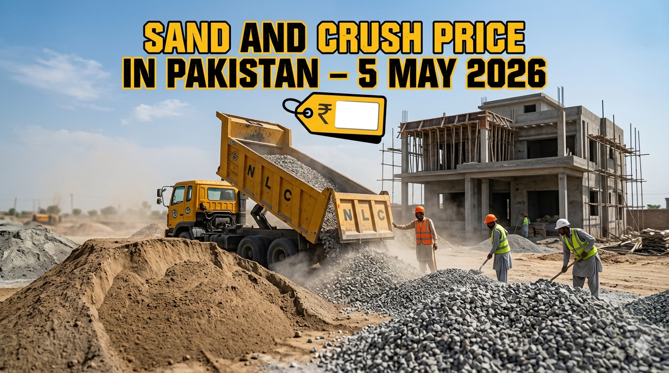 "Sand and Crush Price in Pakistan 5 May 2026"