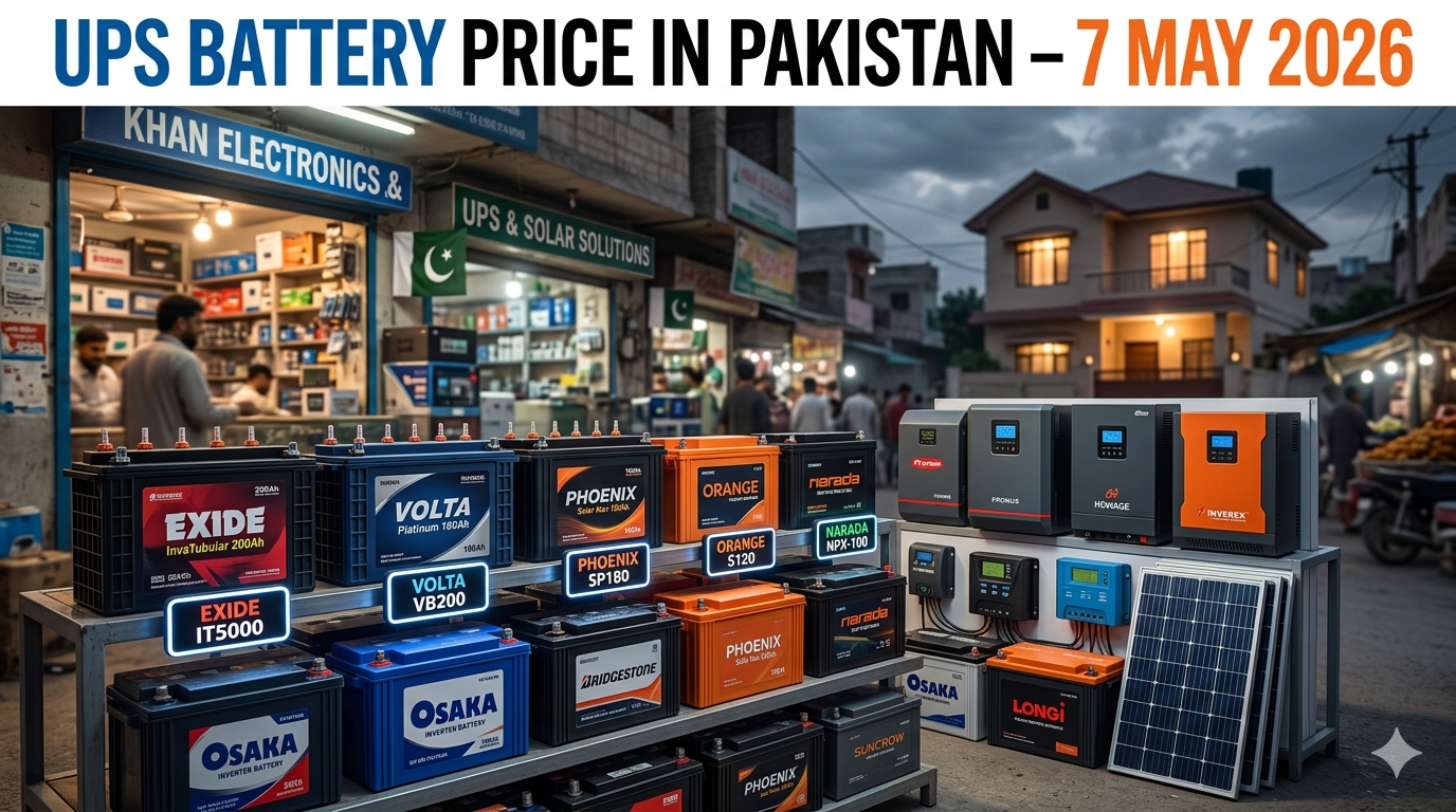 "UPS Battery Price in Pakistan 7 May 2026"