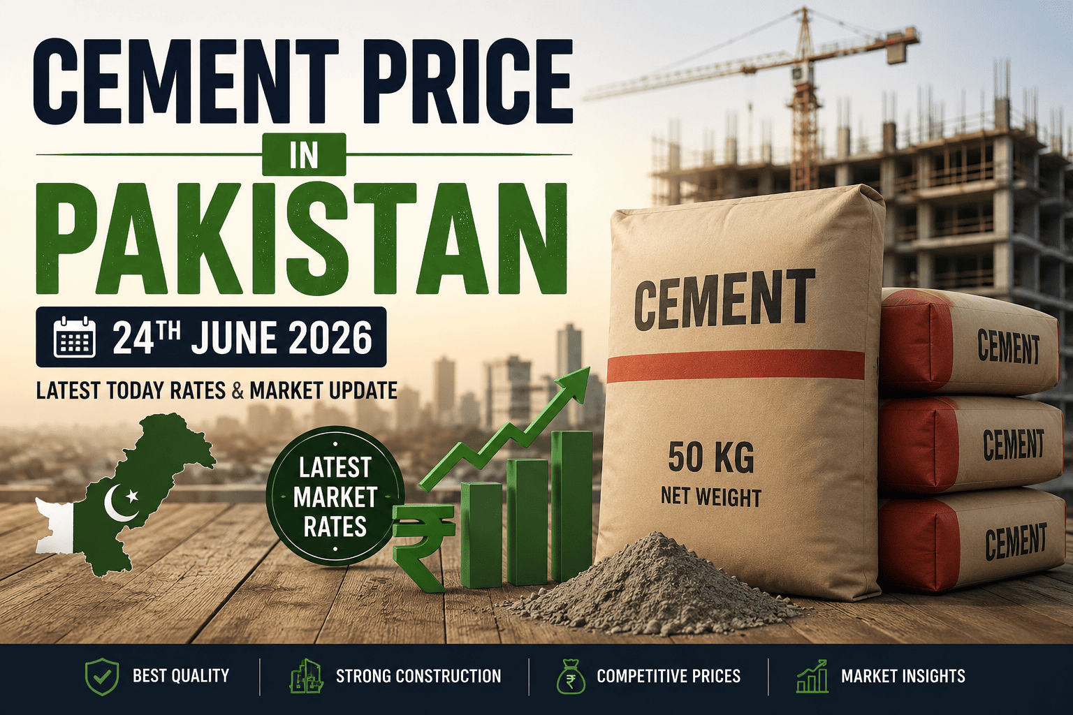 "Cement Price in Pakistan 24th June 2026"