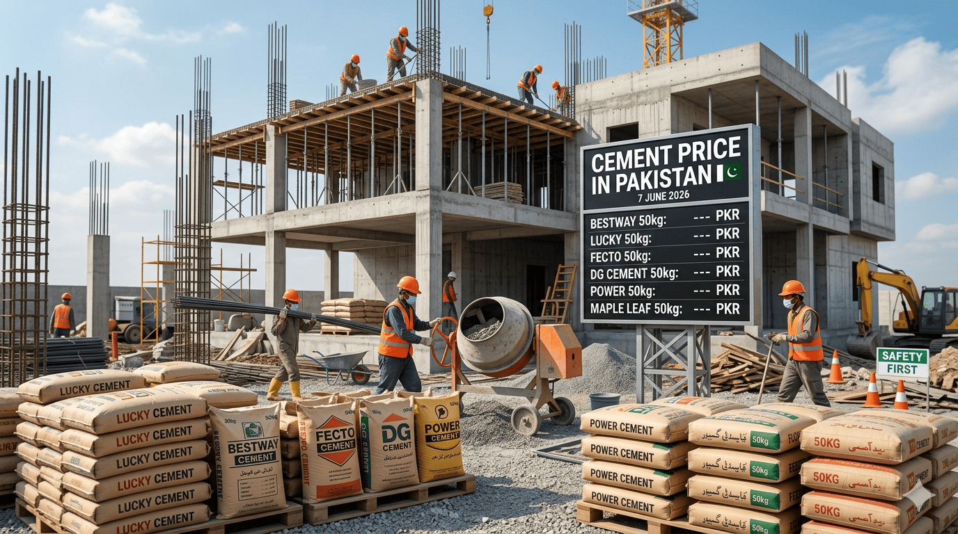 "Cement Price in Pakistan 7 June 2026"