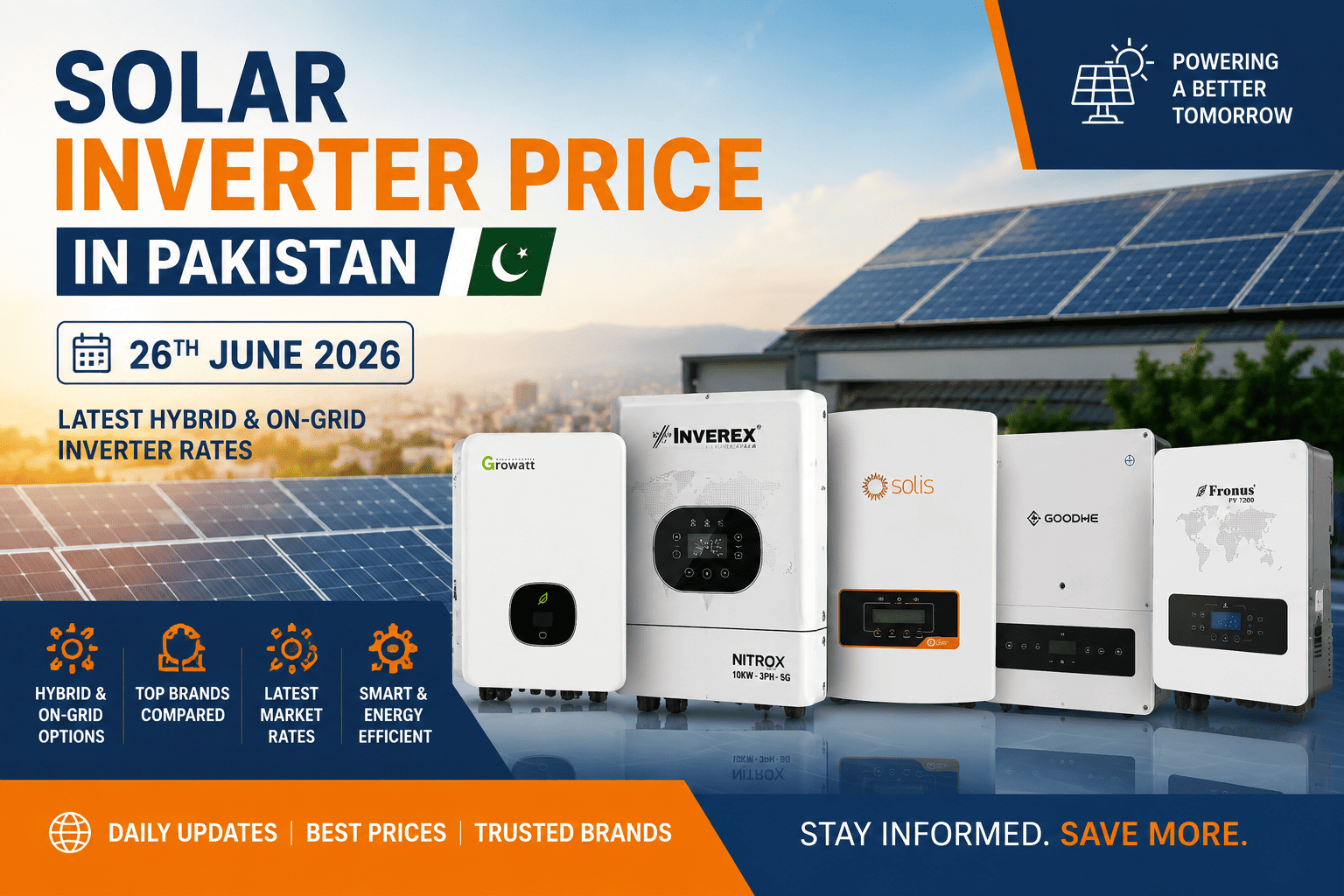"Solar Inverter Price in Pakistan 26th June 2026"