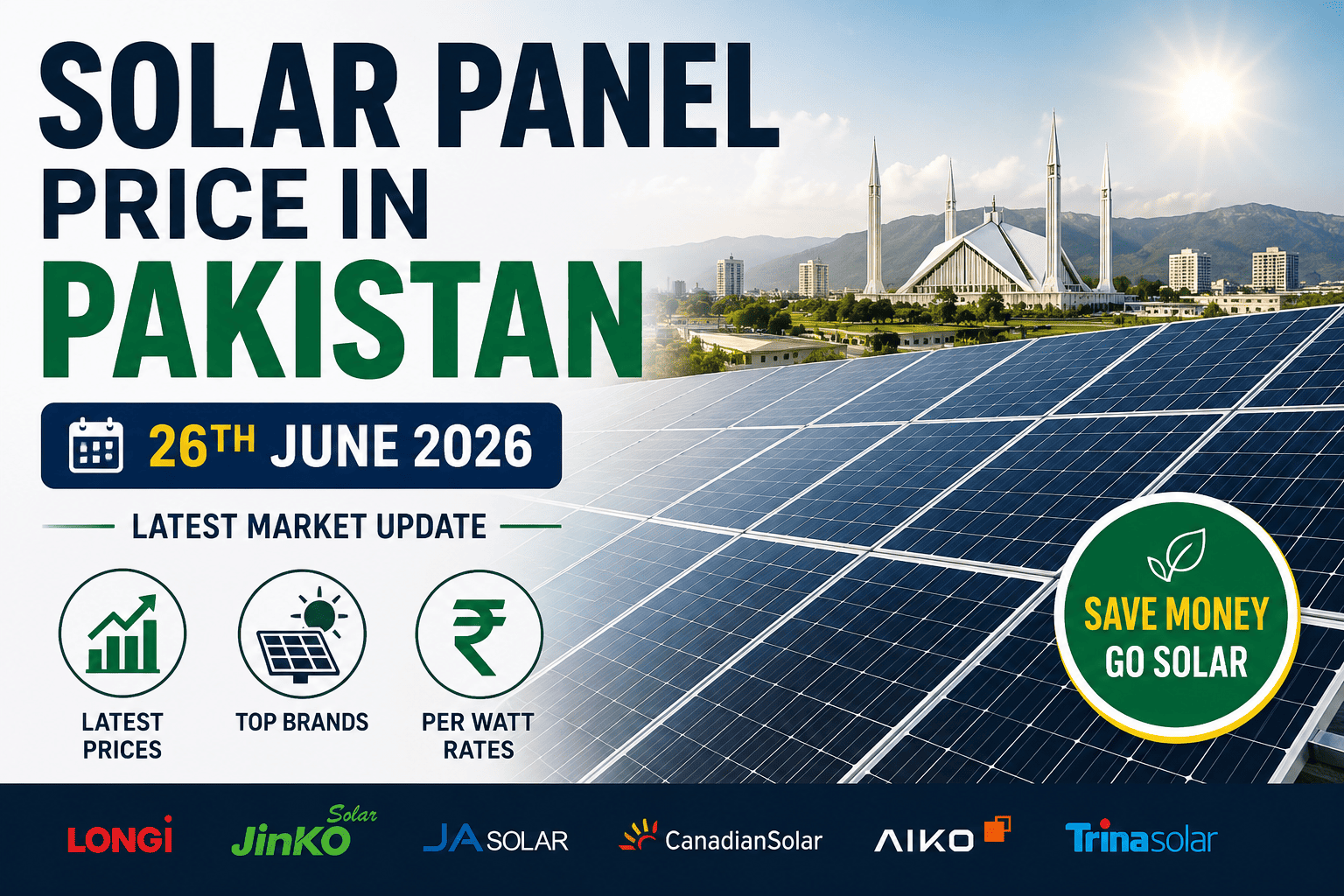 "Solar Panel Price in Pakistan 26th June 2026"