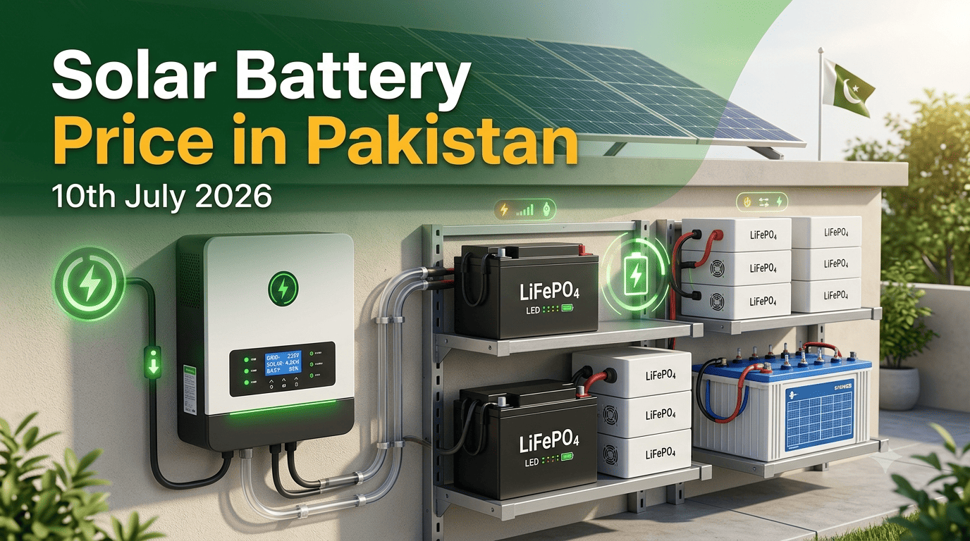 "Solar Battery Price in Pakistan 10th July 2026"