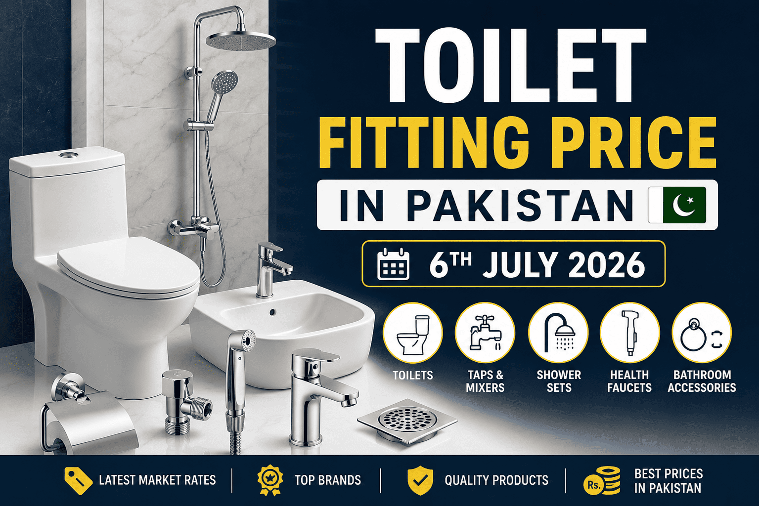 "Toilet Fitting Price in Pakistan 6th July 2026"
