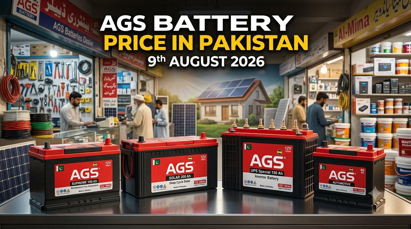 "AGS Battery Price in Pakistan 9th August 2026"